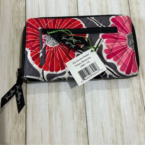 Vera Bradley Cheery Blossoms Large Quilted Laptop Messenger Bag & Wallet NWT - Picture 2 of 16